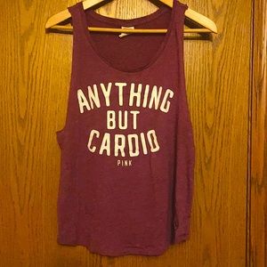 PINK “Anything But Cardio” Workout Tank Top Size Medium